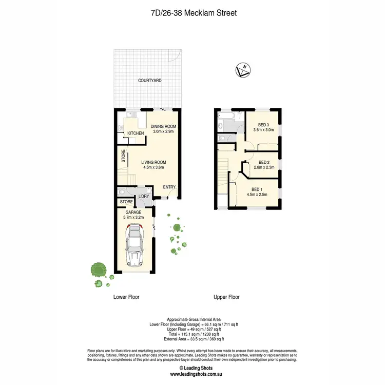 Floorplan of Homely townhouse listing, 7D/26-38 Mecklem Street, Strathpine QLD 4500