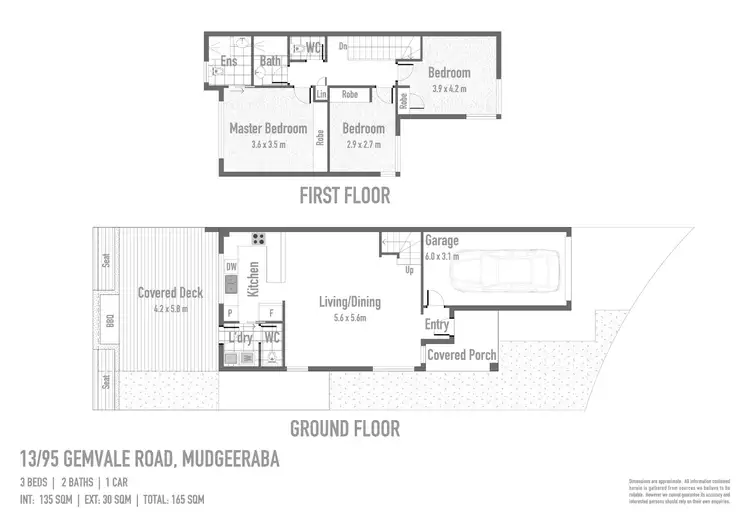 Floorplan of Homely townhouse listing, 13/95 Gemvale Road, Mudgeeraba QLD 4213