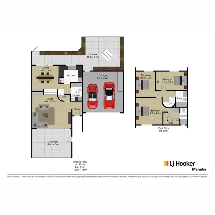 Floorplan of Homely townhouse listing, 98 Arthur Circle, Forrest ACT 2603