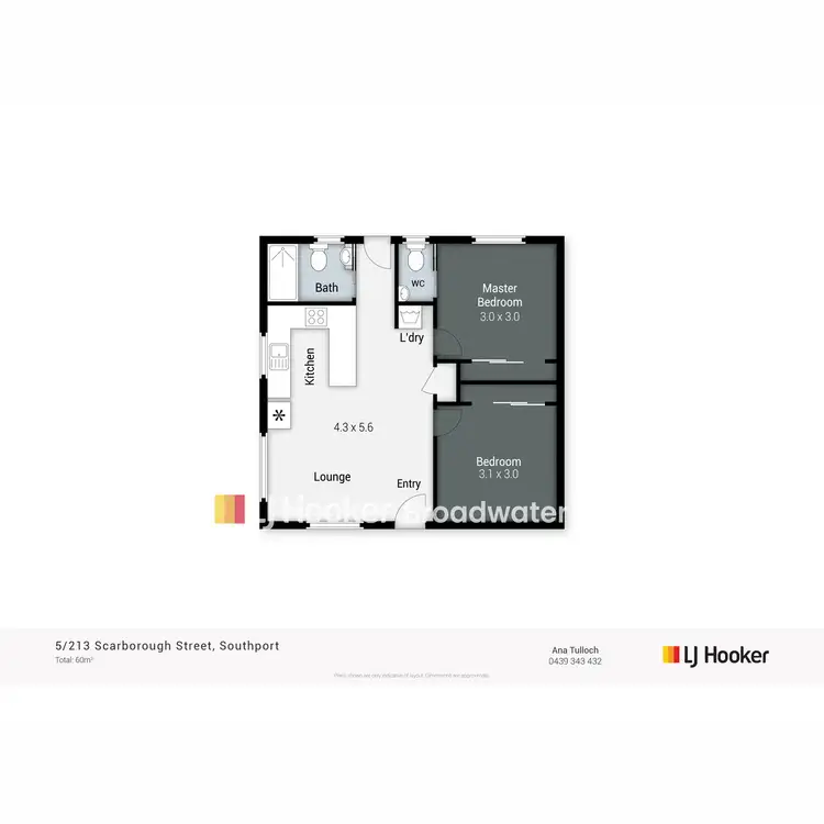 Floorplan of Homely unit listing, 5/213 Scarborough Street, Southport QLD 4215