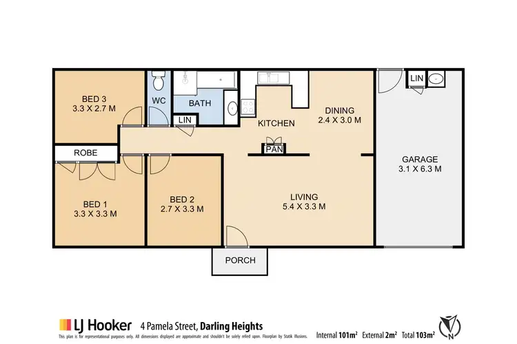 Floorplan of Homely house listing, 4 Pamela Street, Darling Heights QLD 4350