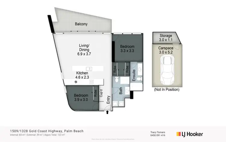 Floorplan of Homely apartment listing, 1509/1328 Gold Coast Highway, Palm Beach QLD 4221