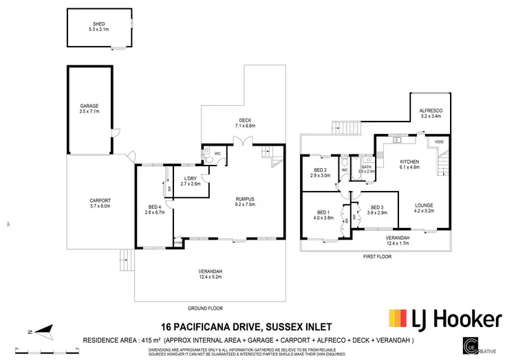 Floorplan of Homely house listing, 16 Pacificana Drive, Sussex Inlet NSW 2540