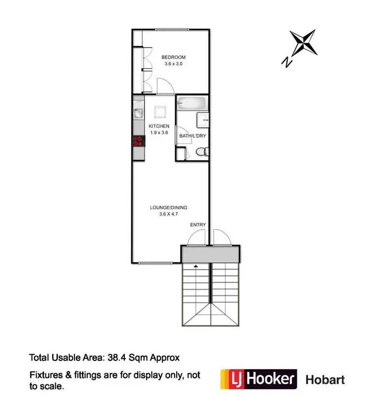 Floorplan of Homely unit listing, 17/56 Adelaide Street, South Hobart TAS 7004