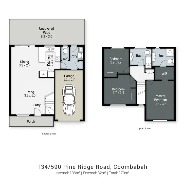 Floorplan of Homely townhouse listing, 134/590 Pine Ridge Road, Coombabah QLD 4216