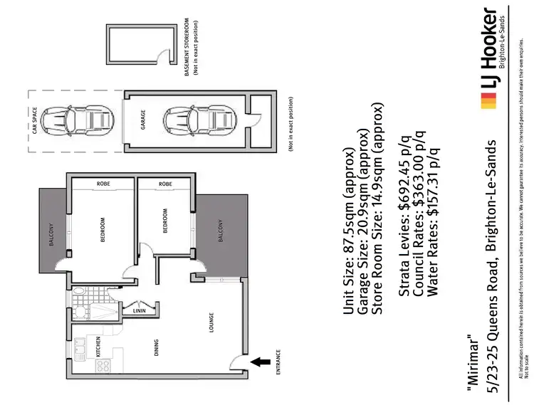 Floorplan of Homely unit listing, 5/23-25 Queens Road, Brighton-Le-Sands NSW 2216