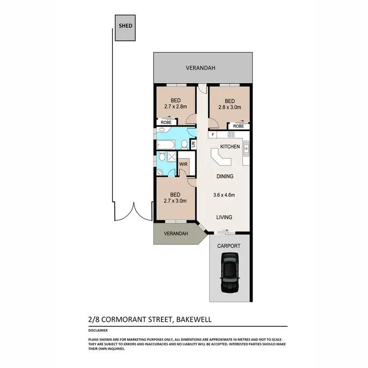 Floorplan of Homely house listing, 2/8 Cormorant Street, Bakewell NT 832