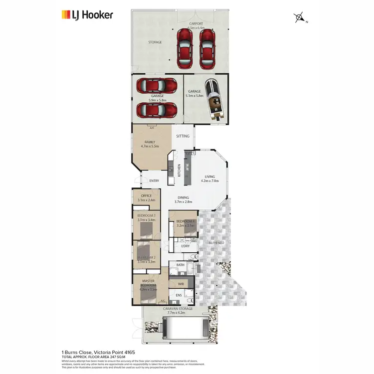 Floorplan of Homely house listing, 1 Burns Close, Victoria Point QLD 4165