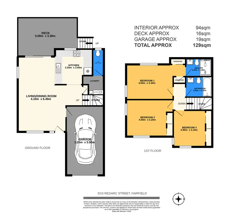 Floorplan of Homely townhouse listing, 3/10 Redarc Street, Fairfield QLD 4103