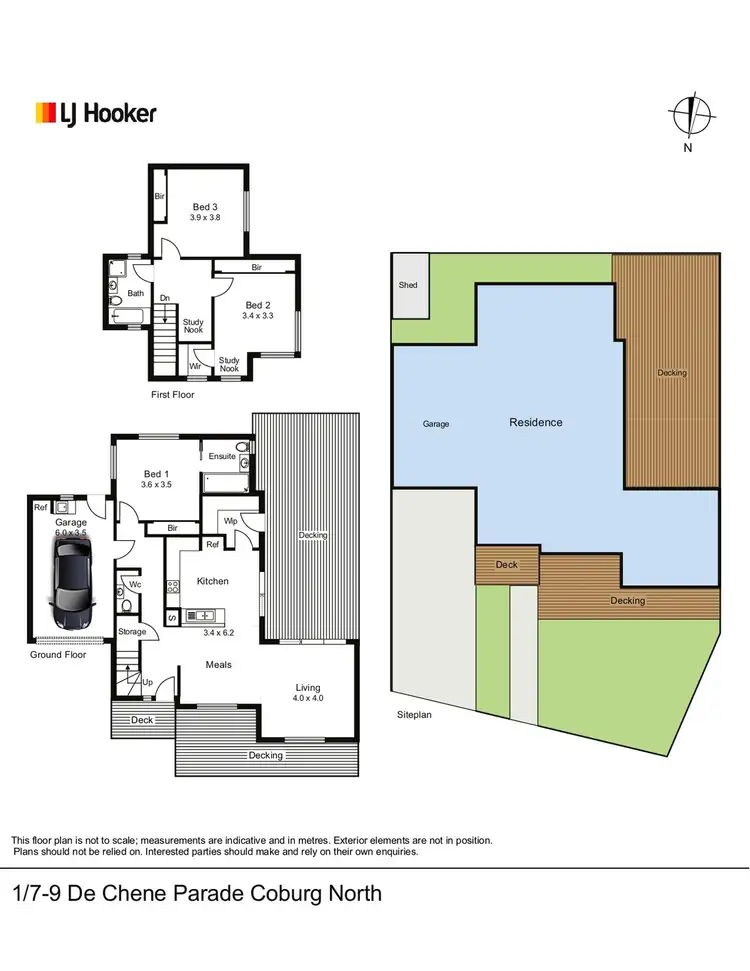 Floorplan of Homely townhouse listing, 1/7-9 De Chene Parade, Coburg North VIC 3058