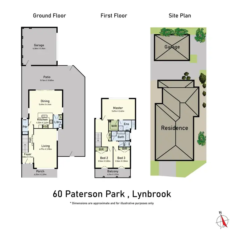 Floorplan of Homely house listing, 60 Paterson Drive, Lynbrook VIC 3975