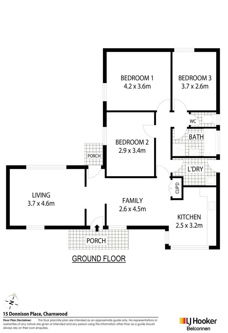 Floorplan of Homely house listing, 15 Donnison Place, Charnwood ACT 2615