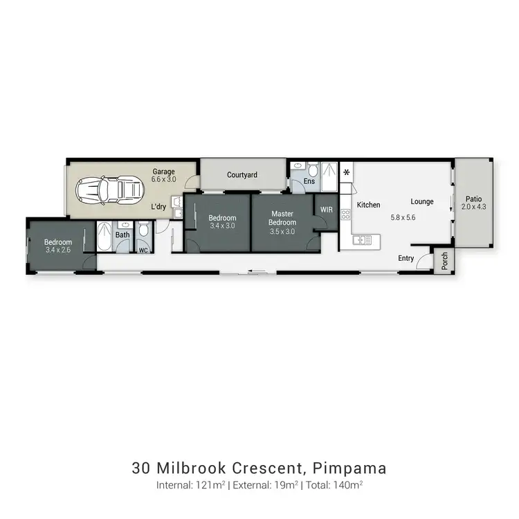 Floorplan of Homely house listing, 30 Milbrook Crescent, Pimpama QLD 4209