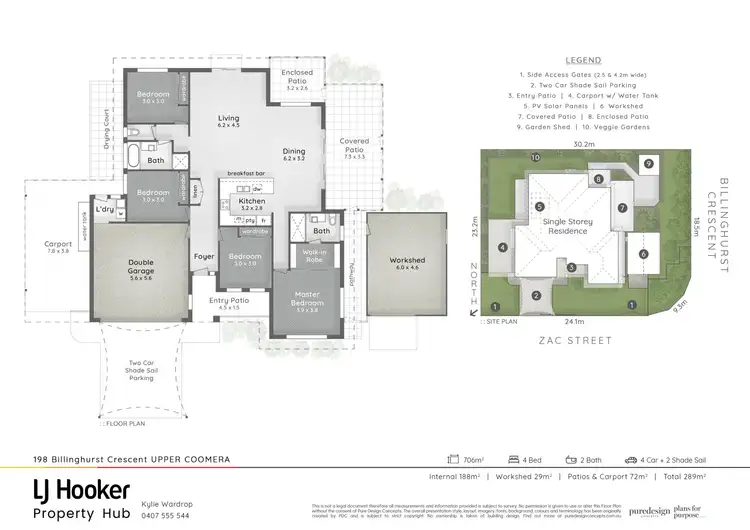 Floorplan of Homely house listing, 198 Billinghurst Crescent, Upper Coomera QLD 4209