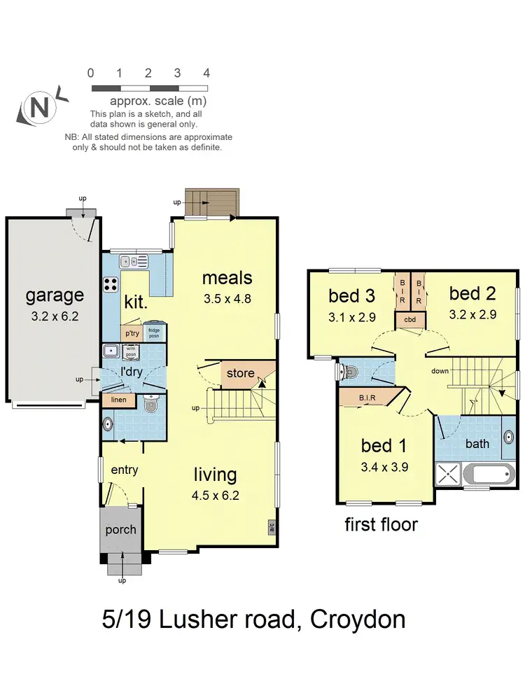 Floorplan of Homely townhouse listing, 5/19 Lusher Road, Croydon VIC 3136