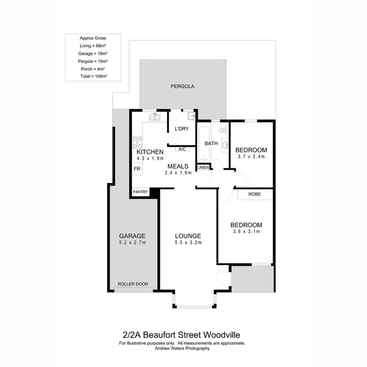 Floorplan of Homely unit listing, 2/2A Beaufort Street, Woodville SA 5011