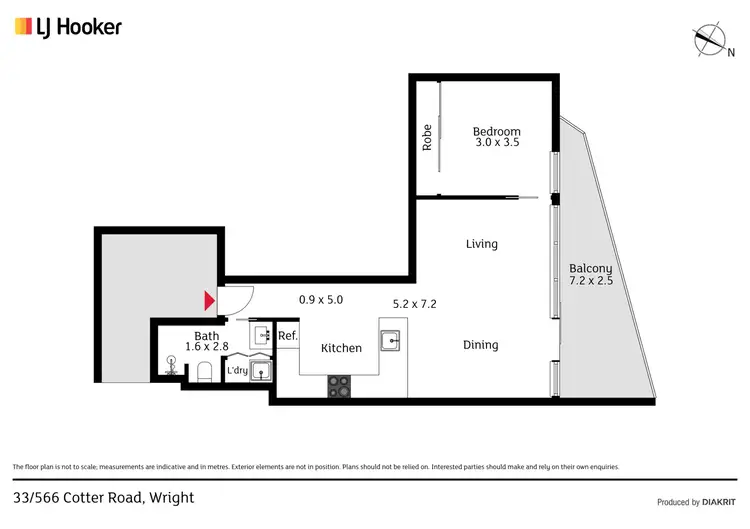 Floorplan of Homely unit listing, 33/566 Cotter Road, Wright ACT 2611