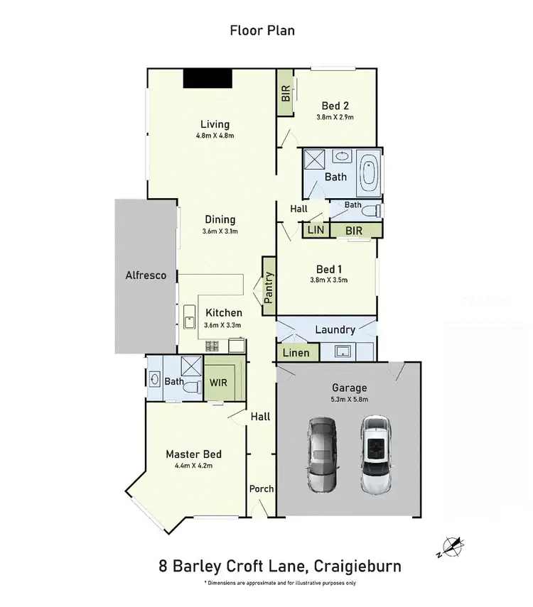 Floorplan of Homely house listing, 8 Barley Croft Lane, Craigieburn VIC 3064