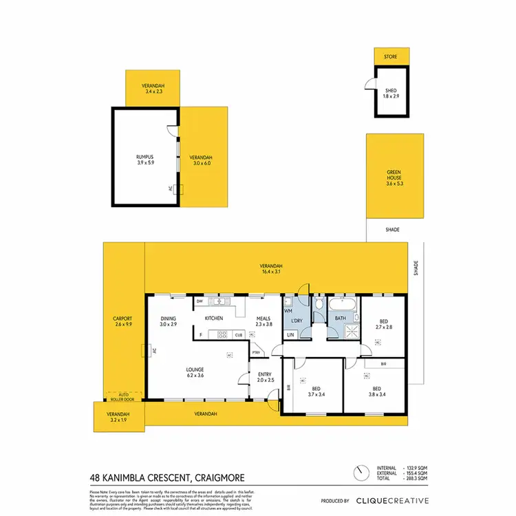 Floorplan of Homely house listing, 48 Kanimbla Crescent, Craigmore SA 5114