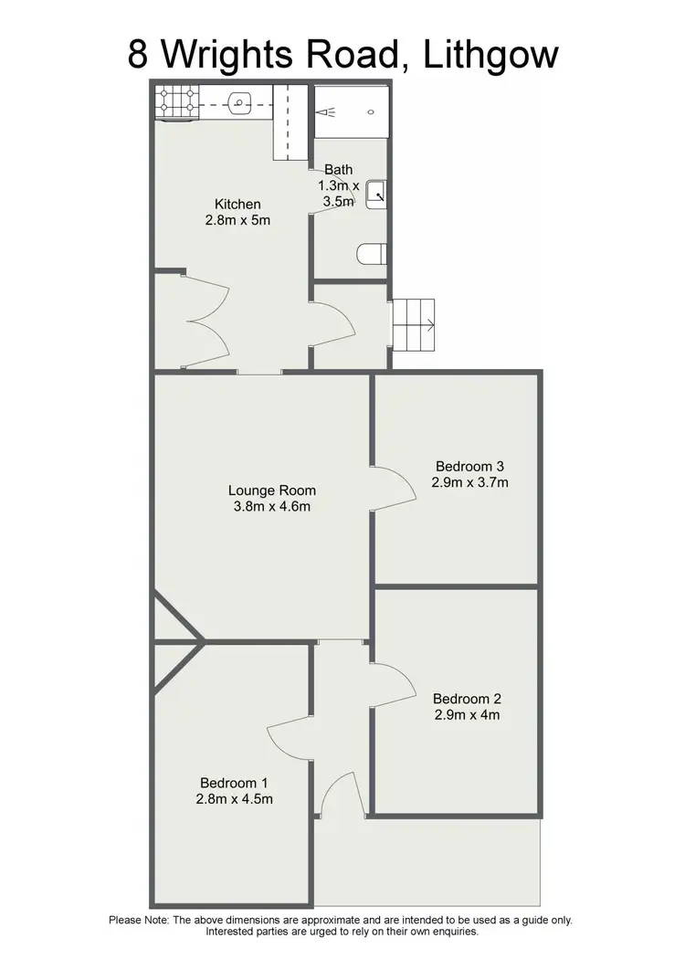 Floorplan of Homely semi-detached listing, 8 Wrights Road, Lithgow NSW 2790