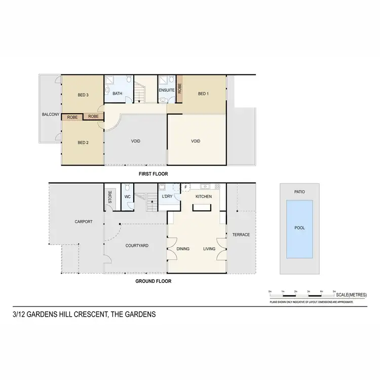 Floorplan of Homely townhouse listing, 3/12 Gardens Hill Crescent, The Gardens NT 820