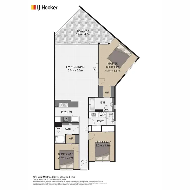 Floorplan of Homely unit listing, 23/2-10 Masthead Drive, Cleveland QLD 4163