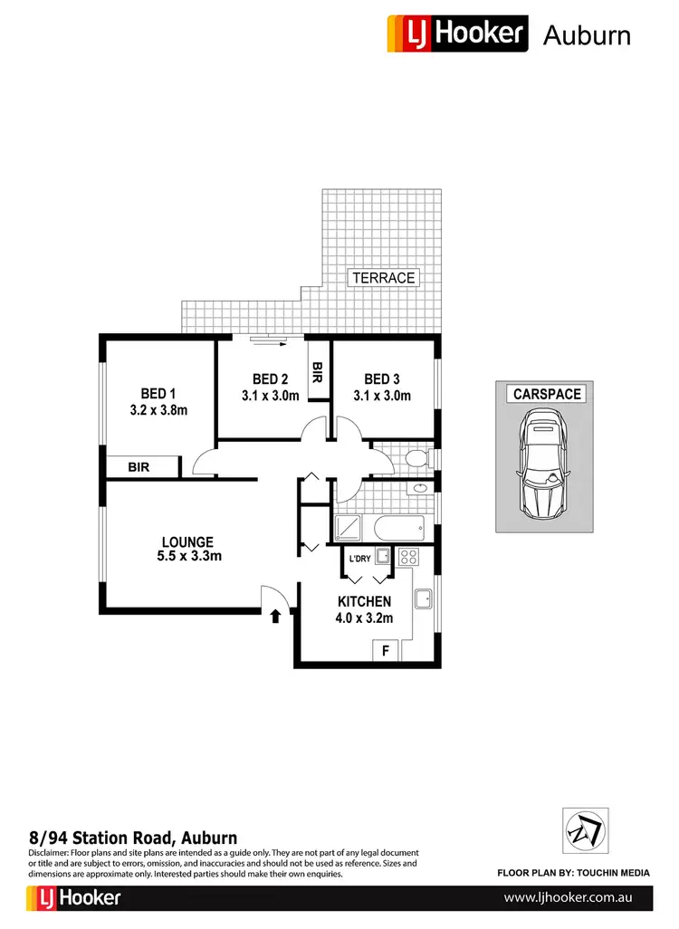 Floorplan of Homely apartment listing, 8/94 Station Rd, Auburn NSW 2144