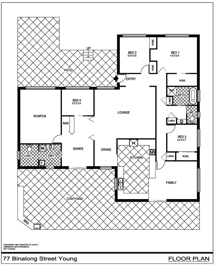 Floorplan of Homely house listing, 77 Binalong Street, Young NSW 2594