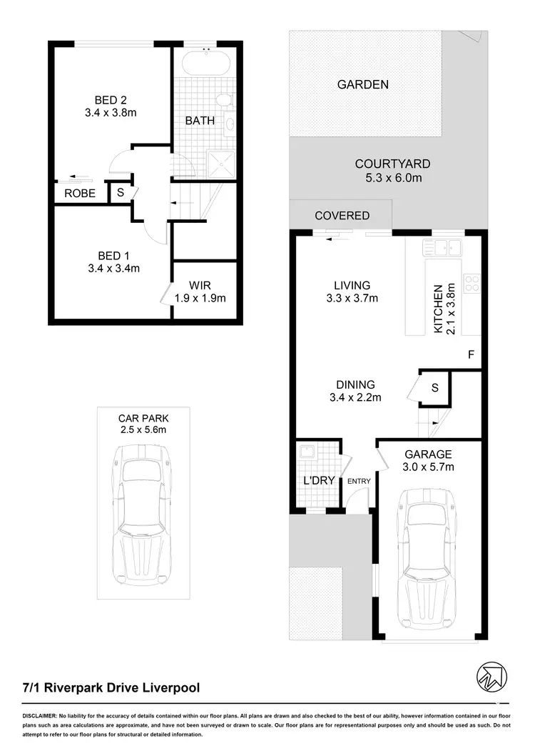 Floorplan of Homely townhouse listing, 7/1 Riverpark Drive, Liverpool NSW 2170