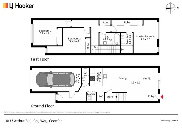 Floorplan of Homely townhouse listing, 18/33 Arthur Blakeley Way, Coombs ACT 2611