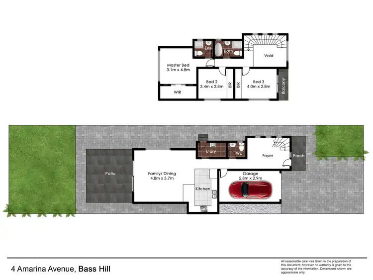 Floorplan of Homely semi-detached listing, 4 Amarina Avenue, Bass Hill NSW 2197