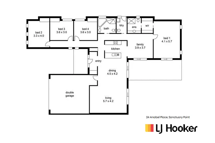 Floorplan of Homely house listing, 24 Anabel Place, Sanctuary Point NSW 2540