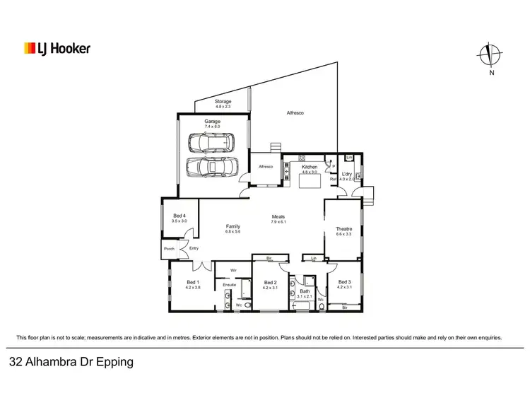 Floorplan of Homely house listing, 32 Alhambra Drive, Epping VIC 3076