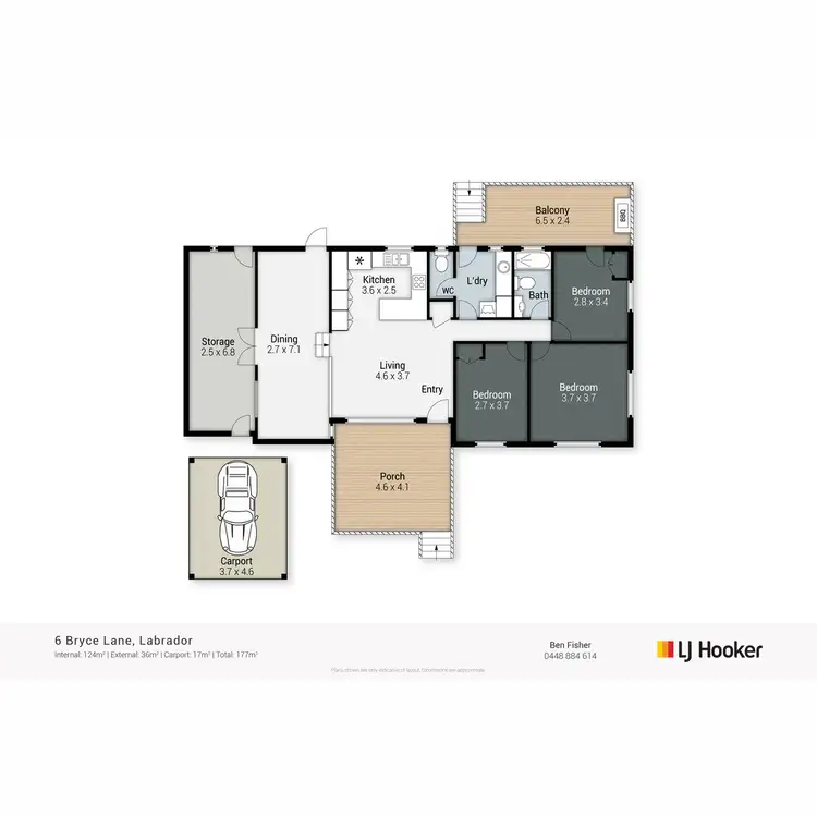 Floorplan of Homely house listing, 6 Bryce Lane, Labrador QLD 4215