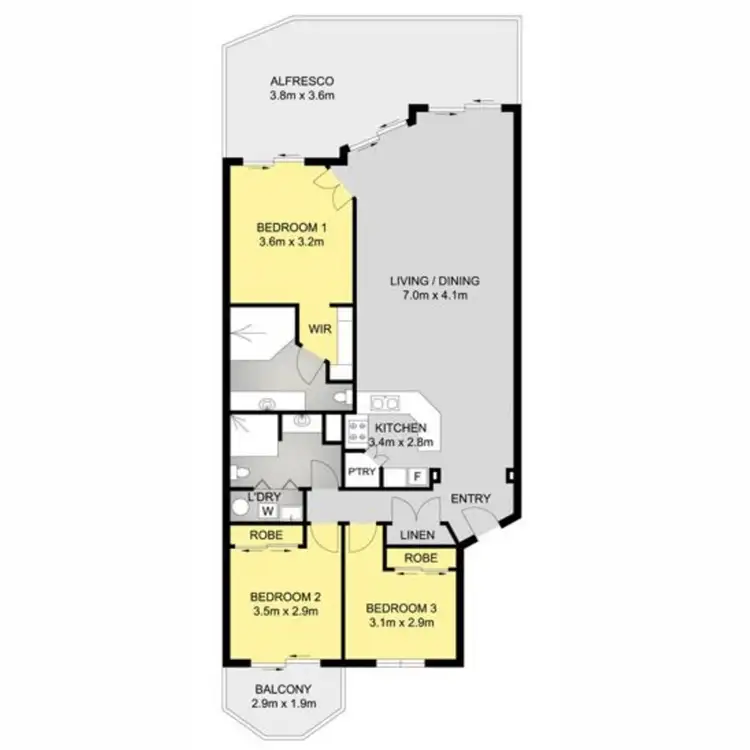 Floorplan of Homely unit listing, 21/20-21 Pacific Parade, Yamba NSW 2464