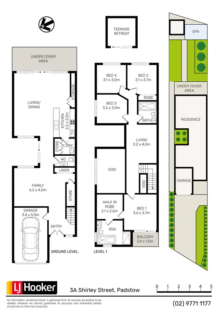Floorplan of Homely semi-detached listing, 3A Shirley Street, Padstow NSW 2211