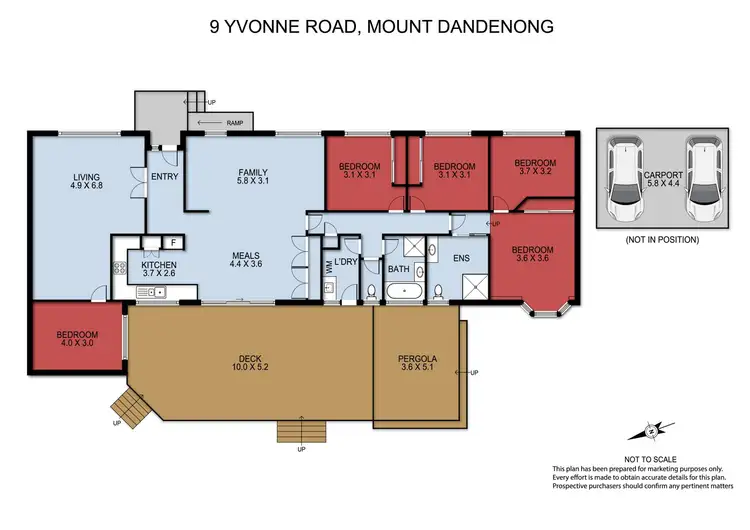 Floorplan of Homely house listing, 9 Yvonne Road, Mount Dandenong VIC 3767