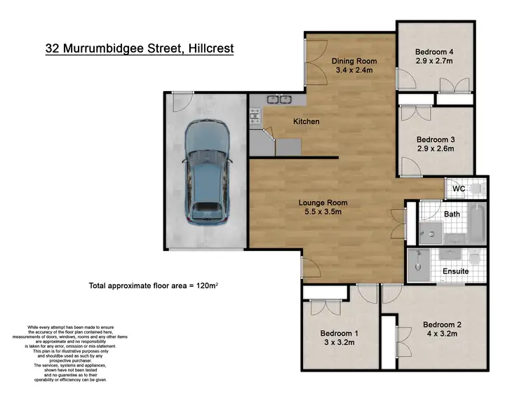 Floorplan of Homely house listing, 32 Murrumbidgee Street, Hillcrest QLD 4118