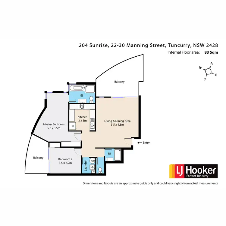 Floorplan of Homely unit listing, 204/22-30 Manning Street, Tuncurry NSW 2428
