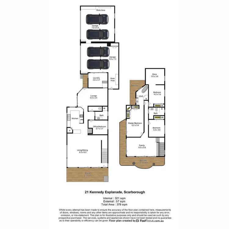 Floorplan of Homely house listing, 21 Kennedy Esplanade, Scarborough QLD 4020