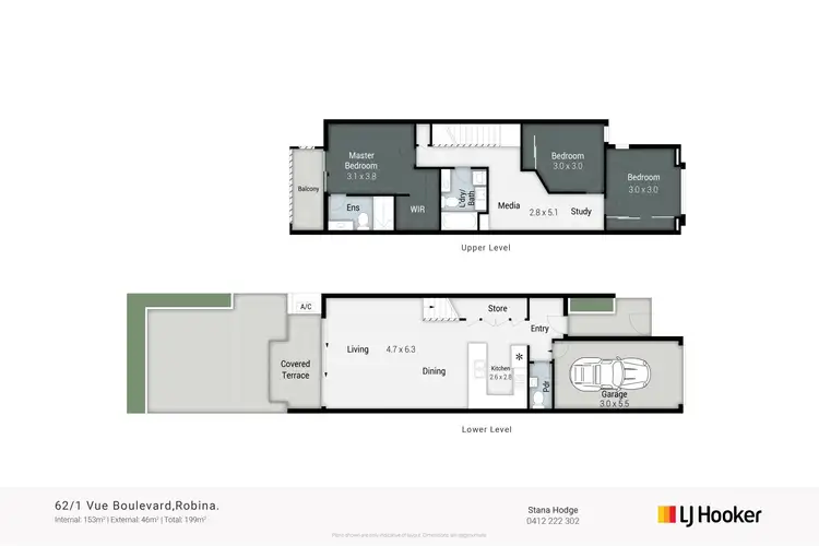 Floorplan of Homely townhouse listing, 62/1 Vue Boulevard, Robina QLD 4226