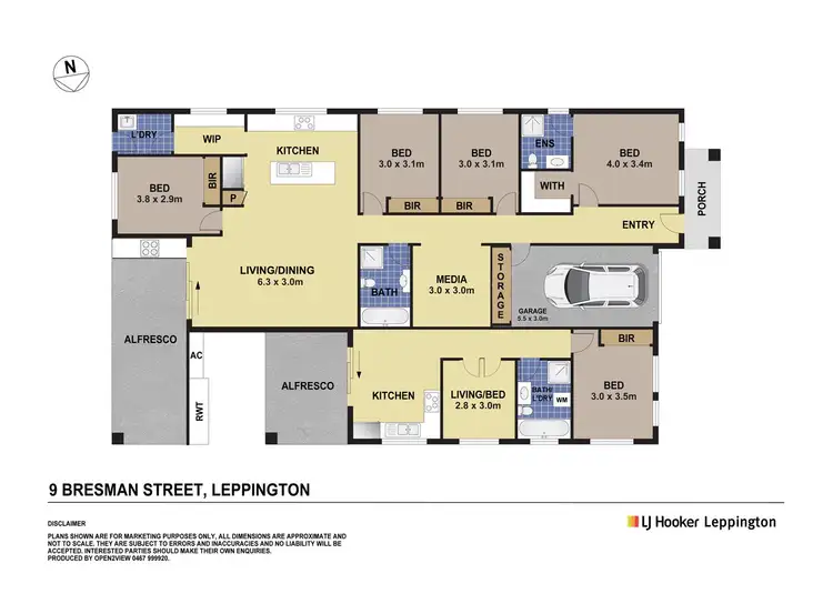 Floorplan of Homely house listing, 9a & 9b Bresman Street, Leppington NSW 2179