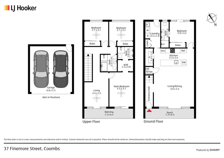 Floorplan of Homely townhouse listing, 37 Finemore Street, Coombs ACT 2611