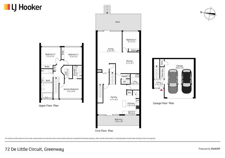 Floorplan of Homely townhouse listing, 72 De Little Circuit, Greenway ACT 2900