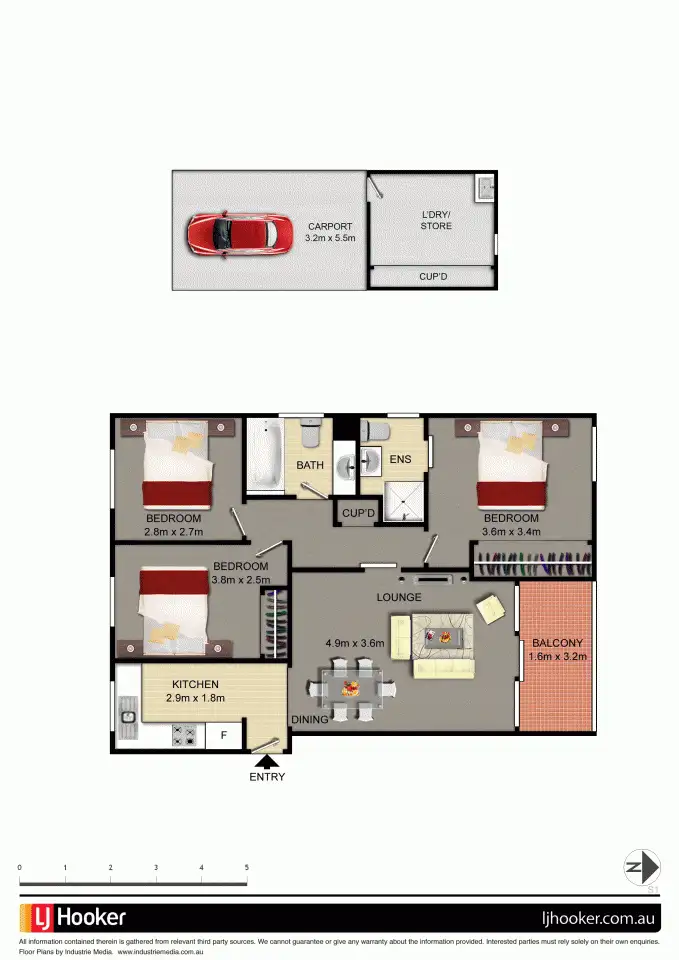 Floorplan of Homely unit listing, 2/30 Springvale Drive, Hawker ACT 2614