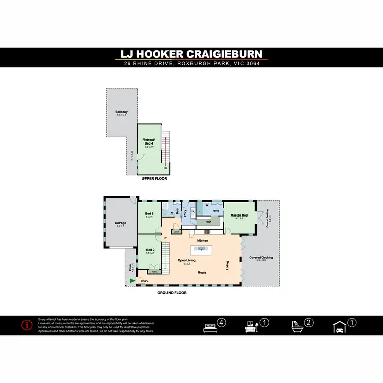 Floorplan of Homely house listing, 26 Rhine Drive, Roxburgh Park VIC 3064