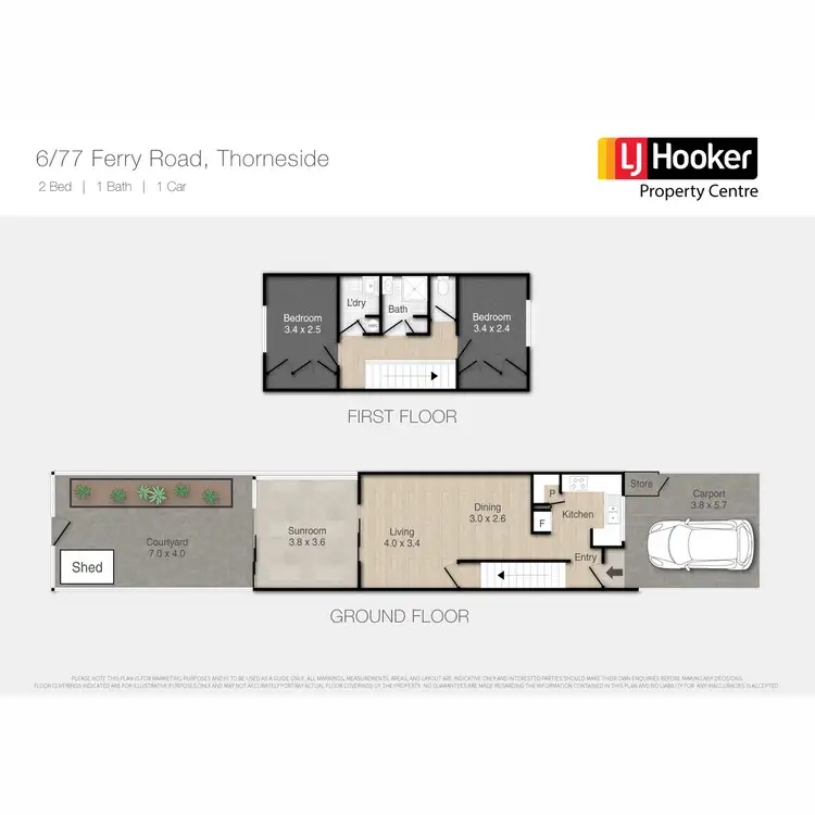 Floorplan of Homely townhouse listing, 6/77-85 Ferry Road, Thorneside QLD 4158