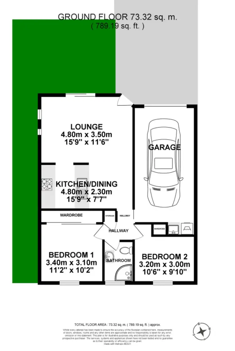 Floorplan of Homely unit listing, 1/12 Chidgey Street, Cessnock NSW 2325