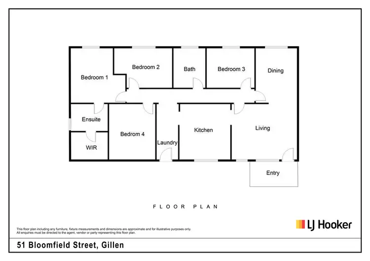 Floorplan of Homely house listing, 51 Bloomfield Street, Gillen NT 870