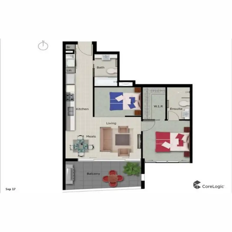 Floorplan of Homely apartment listing, 901/17 Bath Street, Labrador QLD 4215